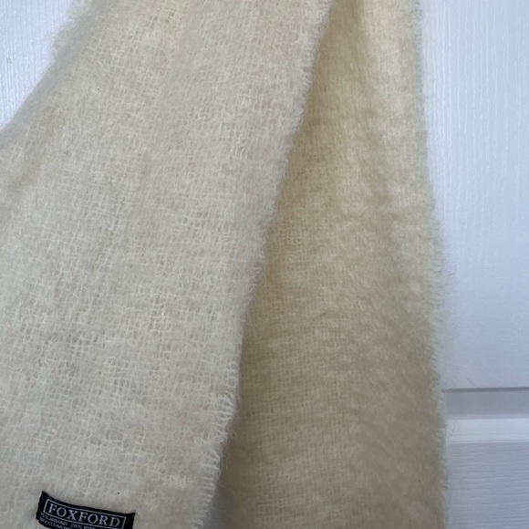 Cream Mohair Wool Scarf - Picture 3 of 3